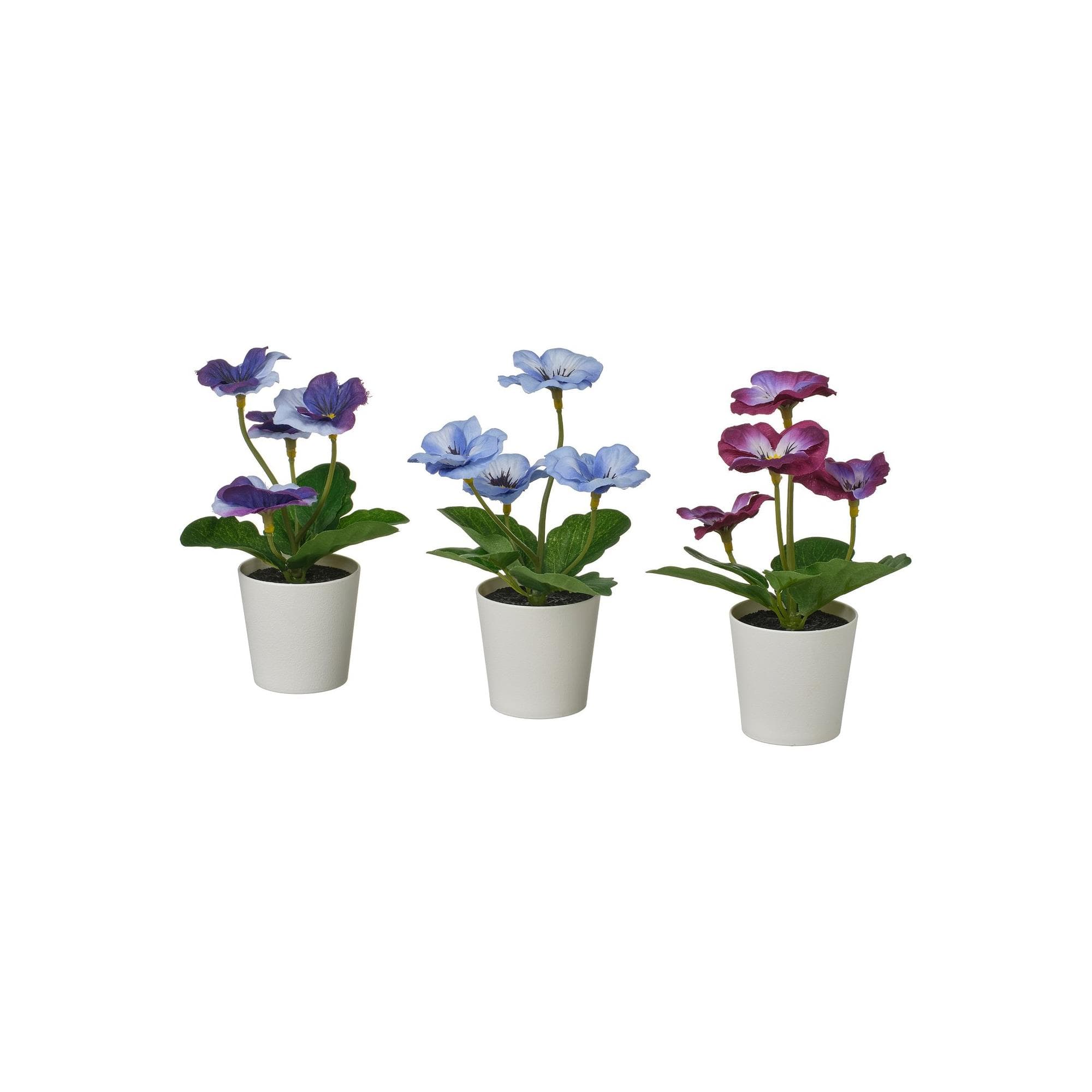 Çok Renkli Yapay Bitki - Çok Renkli 6 cm 3'lı