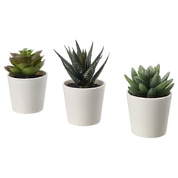 Saksılı Yapay Bitki - Yeşil 6 cm 3'lı