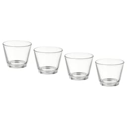 Cam Tealight Mumluk - Cam Ek Bilgi Gıda Servisi İçin Kullanılabilir 4'lı