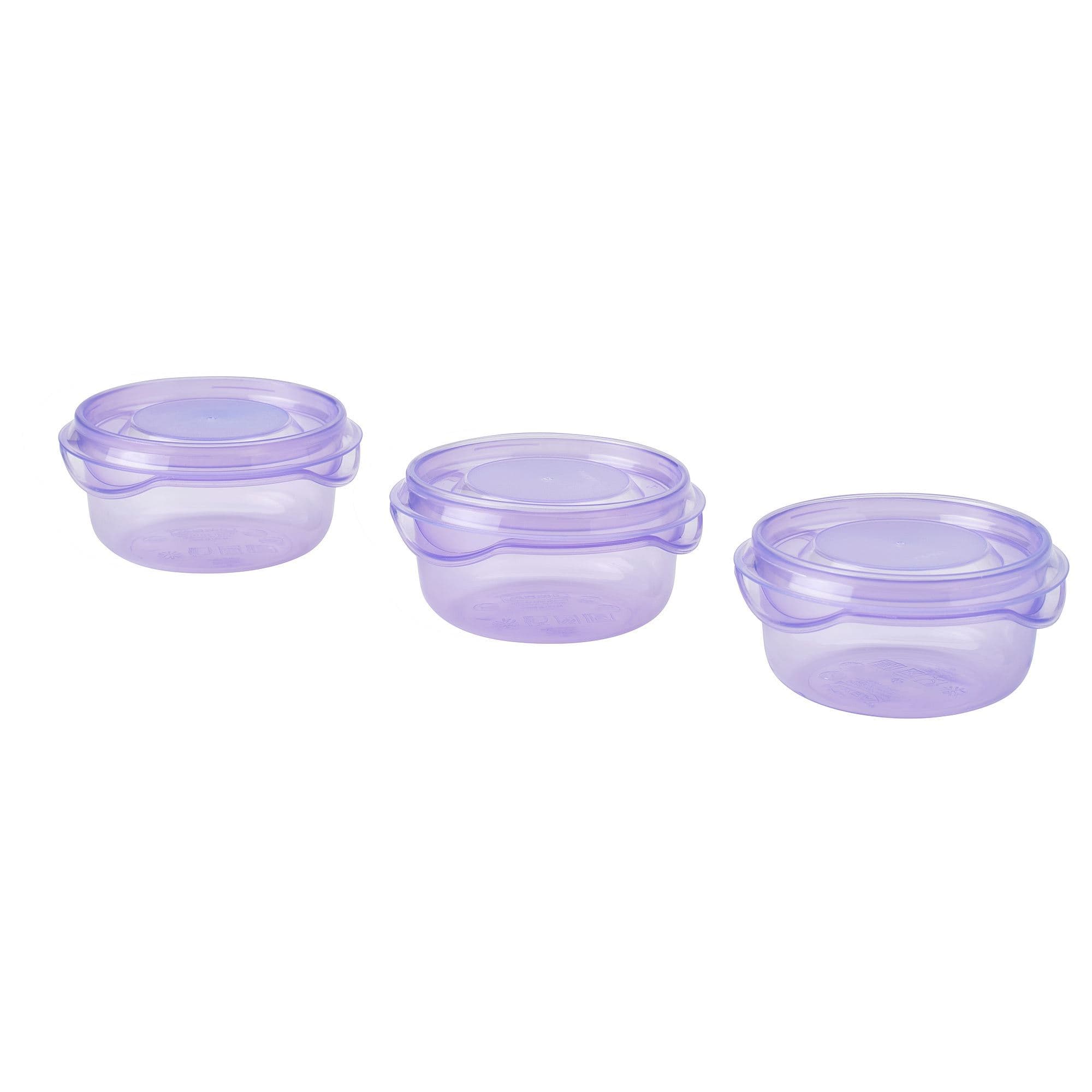 Plastik Saklama Kabı Seti - Lila 70 ml 3'lı