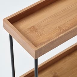 Tezgah Üstü Düzenleyici - Metal-bambu 38x13x28 cm