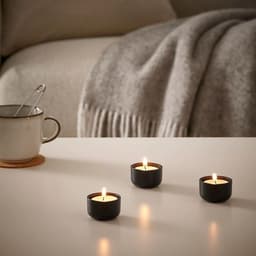Beyaz 4 Saat Tealight Mum - Beyaz Yanma Süresi 4 Saat 100'lı